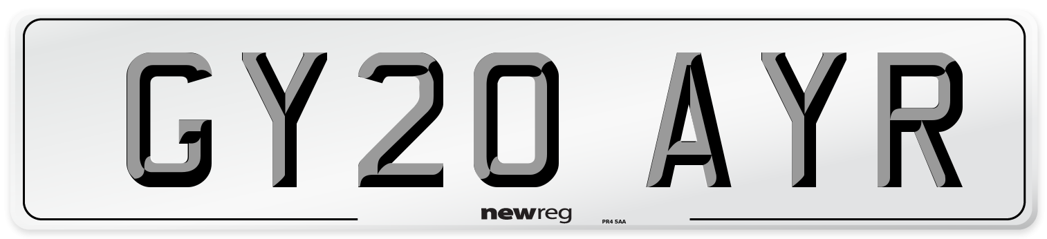 GY20 AYR Number Plate from New Reg